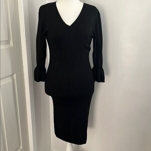 Elegant Black Knit Dress